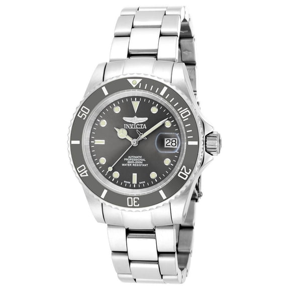 Invicta Men's 18504 Pro Diver Grey Dial Stainless Steel Bracelet Automatic Dive Watch