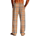 thumbnail image 6 of Blmnix Summer Bottoms Mens Pjs Sets Bamboo Pajamas Sleep Pants Pajamas Sleeveless Crew Neck Long Straight-Leg Plus Size Pajama Sets Men,M, 6 of 9