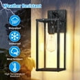 thumbnail image 4 of Outdoor Wall Lantern, 15" Large Exterior Waterproof Wall Sconce Light Fixture, Anti-Rust Black Porch Lights Mount Lighting for Outside, Patio,Front Back House, Garage, Entryway, 4 of 7