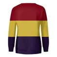 thumbnail image 5 of CLOISE Sweatshirt Womens Color Block Pullover Sweatshirts Crewneck Long Sleeve Hoodies Shirts Yellow Basic Tees With Pockets Fall Fashion Y2k Clothes 2XL, 5 of 5