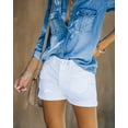 thumbnail image 6 of ONLYSHE Women's Hot Pants Distressed Denim Shorts Frayed Hem Light Blue XXL, 6 of 6