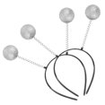thumbnail image 4 of 5PCS Space Costume Headband with Glitter Ball Boppers – Lightweight Plastic Martian Antenna Headdress for Birthday, Holiday, Party Use, 4 of 4