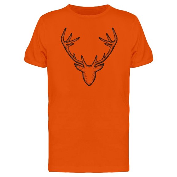 Deer Head Sketch Silhouette Tee Men's -Image by Shutterstock