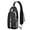 White-11, variant on Stripes and Plaid Sling Bag, Boho Style Crossbody Daypack with Vintage and Artistic Design for Outdoors