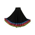 Loodgao Womens Long Full Circle Folklorico Dance Skirts Spanish Bull