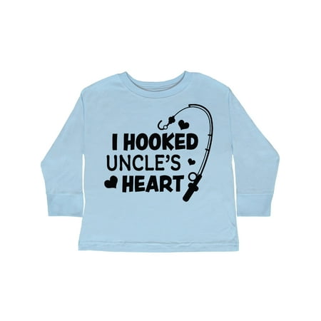 

Inktastic I Hooked Uncle s Heart with Fishing Rod Gift Toddler Boy or Toddler Girl Long Sleeve T-Shirt