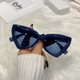 thumbnail image 3 of Gafas de sol triangulares con forma de polígono para hombre y mujer, anteojos de sol de estilo Vintage, Retro, Ojo de gato, para verano, 3 of 5