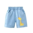 thumbnail image 2 of DAETIROS Girls Denim Shorts, Summer Graphic Fashion Cute Casual Pull-On Lounge Shorts Light Blue Size 1-2T, 2 of 4