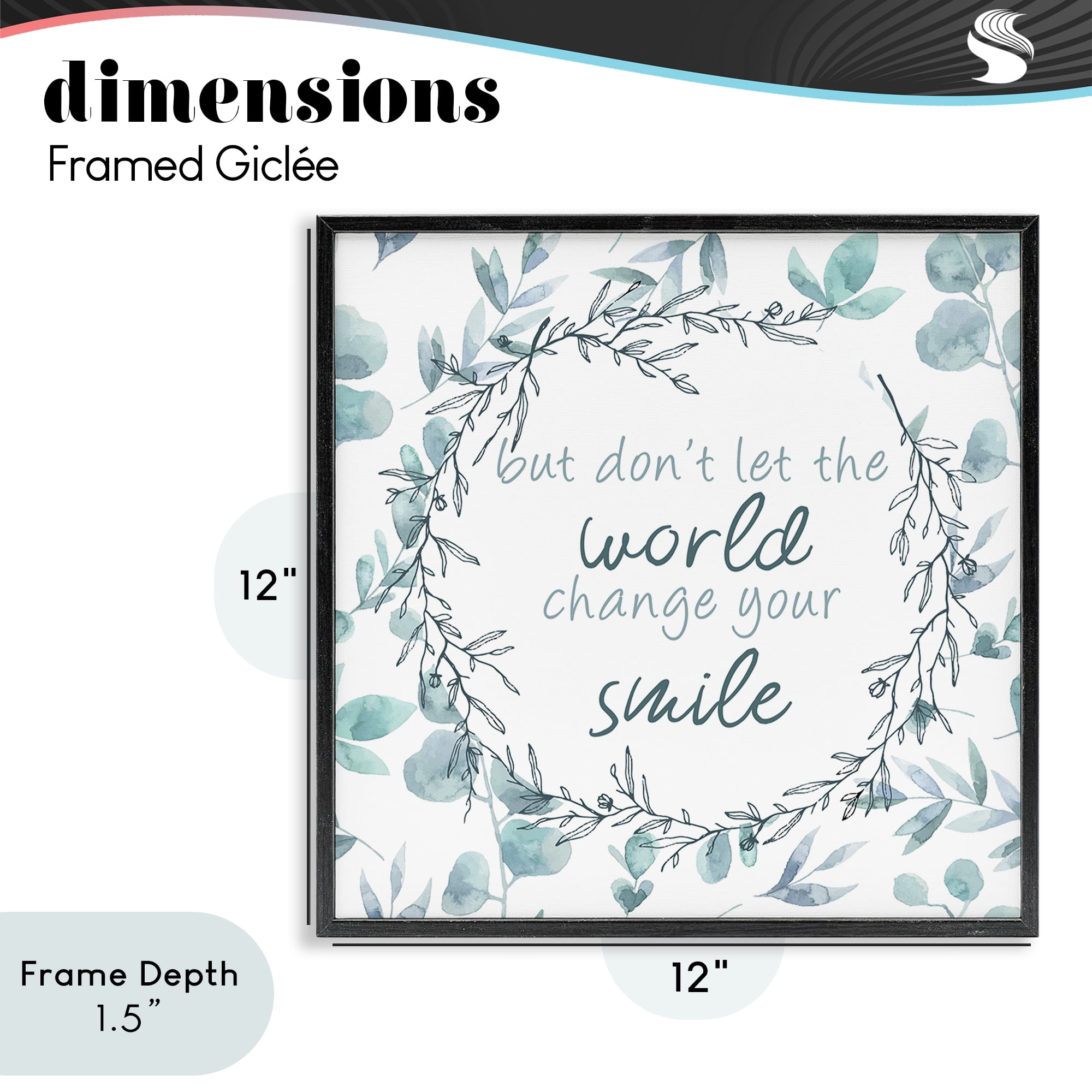 Stupell Industries Don't Let The World Change Black Framed Giclee Art, design by Kim Allen