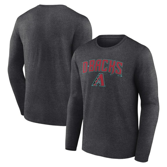 Men's Charcoal Arizona Diamondbacks Team Lockup Long Sleeve T-Shirt