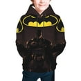 thumbnail image 2 of Batman Teen Boys Girls Hoodies 3D Printed Hooded Sweatshirts for Kids Long Sleeve Casual Unisex Pullovers with Pockets, 2 of 8