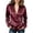 Wine, variant on Qgtaibl Womens Work Long Sleeve Blouses Satin Wrap Deep V Neck Pleated Shirts Elegant Loose Fit Office Dressy Tops Green XXXL