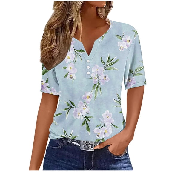 Petite Tops for Women Dressy Womens T Shirts Loose Fit Womens Summer Blouses Dressy Casual Short Sleeve Tops for Women Plus items