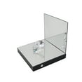 thumbnail image 2 of FixtureDisplays® Large 3 1/4" (8cm) Polished Faceted Glass Diamond on LED Lighted Mirror Riser Display Platform Glorifier 8x8x8" 21697+21693, 2 of 8