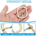 thumbnail image 3 of Uxcell Single Prong Belt Buckle, Metal Roller Pin Buckle Oval Center Bar Buckles for Belt Purse Making Leather Hardware Light Gold/Black 1.3", 3 of 7