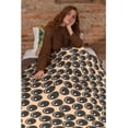 thumbnail image 5 of Yibo Milk Tea Brown Blanket Flannel Soft and Comfortable Anti-static Bed Sofa Blanket, 5 of 7