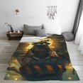 thumbnail image 5 of Honeii Tree Meditating Raccoon Print Fleece Blanket - Throw Blanket for Bed, Sofa, Couch, Camping, and Travel , Microplush Ultra Soft Warm Blanket-40"x30", 5 of 7