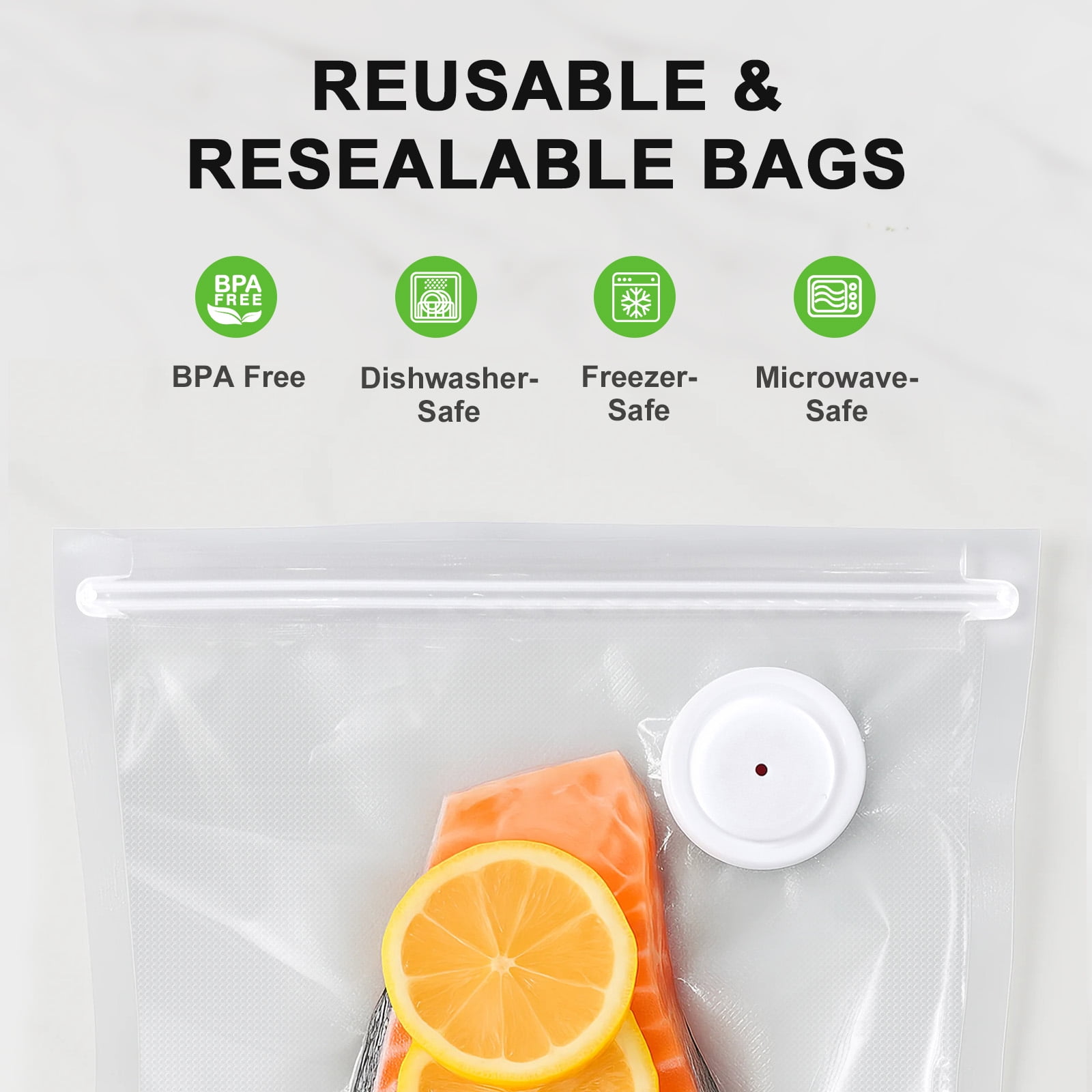 Vacuum Sealer,Powerful Handheld Vacuum Sealer Machine for Food with 30 Reusable Vacuum Sealer Bags