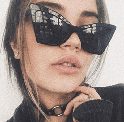 Vintage Inspired Fashion Mod Chic High Pointed Cat Eye Sunglasses for Women