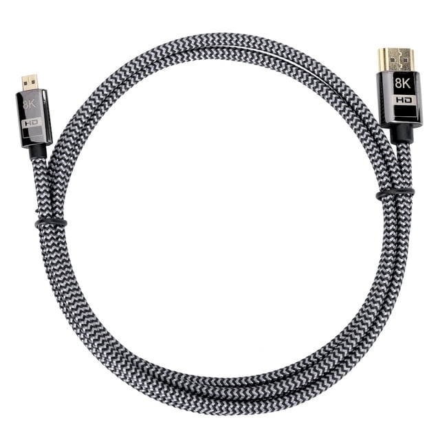 Conversión de micro cable HDMI a HDMI Vídeo HD Red trenzada Accesorios de conexión de computadora 1 metro