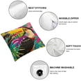 thumbnail image 4 of Nawypu Tropical Birds Throw Pillow Covers 2 pcs,Parrot Toucan Leaves Hibiscus Flowers Cushion Cases Decorative Pillow Cases for Couch Sofa Bedroom White, 4 of 6