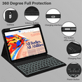 thumbnail image 4 of Kenke Keyboard Case for iPad Air 11-inch M3/M2 (2025/2024), iPad Air 5th/4th Generation (2022/2020) - with Pencil Holder,7 Colors Backlit Keyboard,Wireless Detachable Keyboard Cover,(Black), 4 of 10