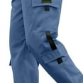 thumbnail image 4 of Timoontee Fishing Hiking Pants for Men Straight Leg Lightweight Workwear Pull On Pants Drawstring Waist Trousers Casual Jogger Sweatpants with Pocket Cargo Pants Blue XL, 4 of 5