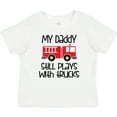 thumbnail image 3 of Inktastic Firefighter Daddy Plays with Trucks Boys or Girls Baby T-Shirt, 3 of 5