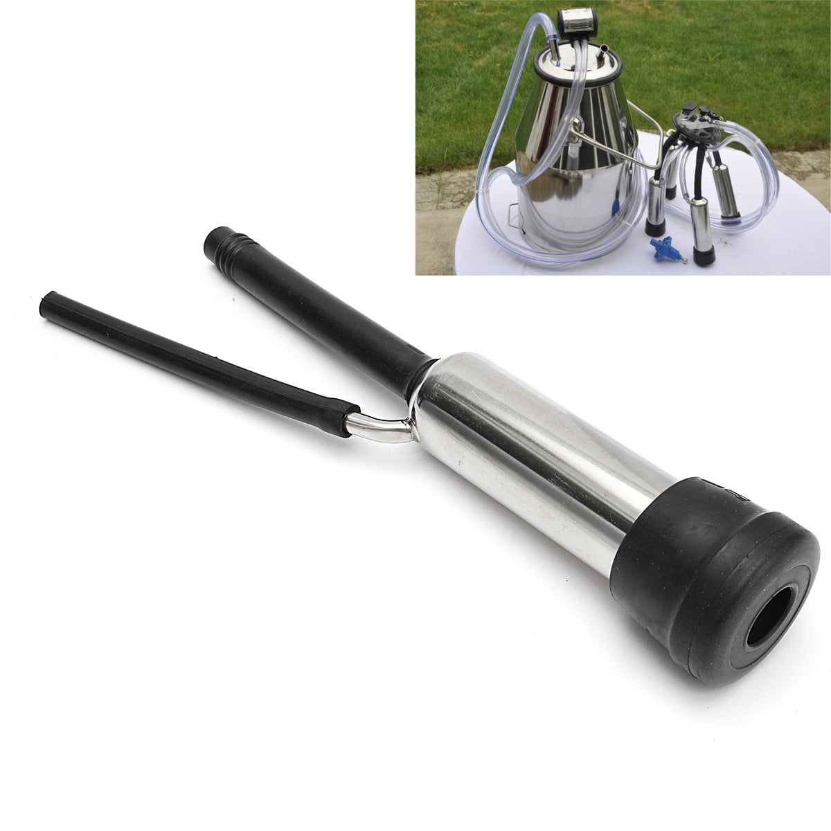 12'' Stainless Steel Cow Milking Machine Partial Cup Shell With Inflation Liner 