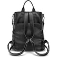 thumbnail image 3 of BR Elegante mochila negra de piel sintética para mujer: ligera, espaciosa y versátil para uso informal y de oficina, 3 of 4