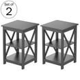 thumbnail image 4 of Lavish Home Side Tables with 2 Shelves (Set of 2), Grey, 4 of 7