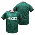 thumbnail image 2 of Zimjoy 2026 Mexico Soccer Jersey for Men Crew Neck Short Sleeve Aztec Calendar Graphic Short Sleeve Fan Shirt for Game Day Travel Streetwear and Casual Wear Army Green 2XL, 2 of 8