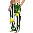 thumbnail image 2 of Balery Lemons on Striped print Men's Pajama Pants,Ultra Lightweight Pjs,Lounge Pant-XX-Large, 2 of 9