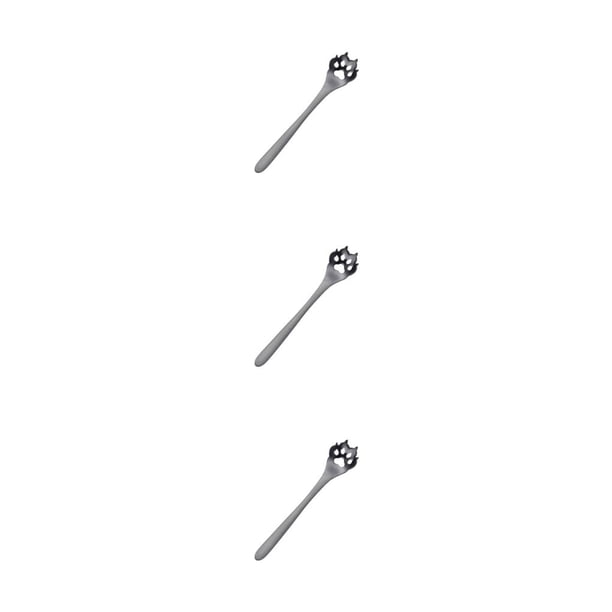 Inteprter Exquisita cuchara mezcladora de acero inoxidable para té esencial para los amantes del té esencial para beber té cuchara de acero Type1 NO1