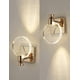 thumbnail image 3 of Lámpara de pared de cristal, mesita de noche, salón, baño, tocador, pasillo 13*18cm (dorado, tamaño pequeño), 3 of 5