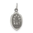 thumbnail image 4 of Auriga Fine Jewelry 925 Sterling Silver Antiqued Miraculous Medal Charm for Women (L- 0.71 Inch, W- 0.31 Inch), 4 of 6