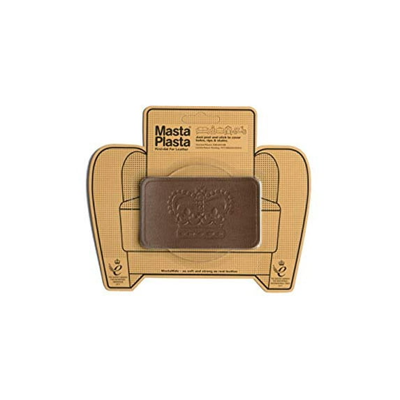 Instant MastaPlasta Premium Leather Repair Patch. Tan Crown 4 x 2.4 Inch (10cm x 6cm). Premium Self-Adhesive Upholstery Patches for Sofas, Car Interiors, Bags, Shoes & More CROWN 4in x 2.4in Tan Leather