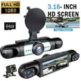 thumbnail image 4 of Full View Car Dashcam System,360 4 Channel Dash,1080P Full HD Recording, Infrared Night Vision, 64GB SD Card, G-Sensor, Loop Recording, Plug-in Power for Taxi, Fleet, and Family Vehicles, 4 of 9