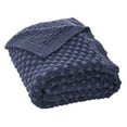 thumbnail image 2 of SAFAVIEH Larza 50" x 60" Solid Braided Throw, Indigo, 2 of 3