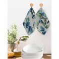 thumbnail image 2 of Blueberry Spring Leaves Kitchen Dish Towels for Drying Dishes Set of 3, Grey Botanical Branches Waffle Weave Microfiber Hand Tea Bathroom Towels Quick Dry & Absorbent Towel 12x12, 2 of 7
