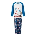 thumbnail image 2 of Elippeo Christmas Family Pajamas Matching Set, Santa Claus Deer Print Long Sleeve T-shirt with Pants Sleepwear Loungewear, 2 of 10