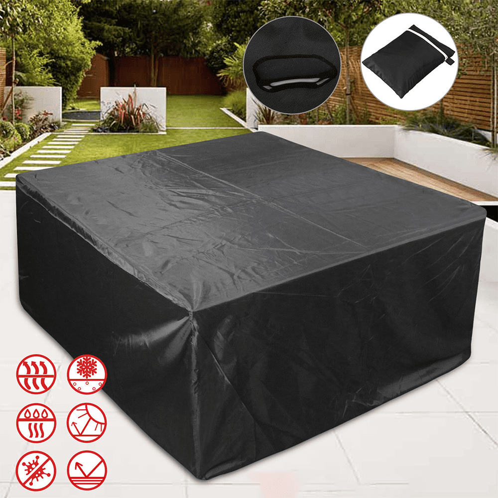 Garden Furniture Cover,Garden Table Cover Protector 420D Oxford Fabric Windproof Dining Table Chair Set Cover,Windproof Anti-UV Waterproof & Dustproof
