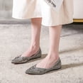 thumbnail image 3 of Women's Pointed Toe Flats, Rhinestone Detail, Comfortable Slip-on, 3 of 17
