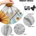 thumbnail image 7 of SCRAWLGOD Daisy Sunflower Wood Grain Blue Beige Set of 4 Gaming Chair Slipcovers Stretch Gaming Chair Cover Set Universal Rotating Armchair Covers with Armrest Covers, 7 of 7