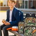 thumbnail image 7 of Yuyamidu Fish Camo Kids Bookbag Set with Lunch Bag for Boys 1st Grade 4 Piece Backpack Set for Kids 5-6/7-8 Lunch Box Pencil Case Water Bottle Sleeve Elementary School Bag Girls Book Bags, 7 of 7