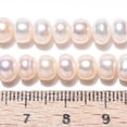 thumbnail image 5 of Natural Cultured Freshwater Pearl Beads Strands Rondelle Creamy White 6~7x4~5mm Hole: 0.5mm 77pcs/strand 14.96inch(38cm), 5 of 5