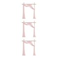thumbnail image 1 of Ruiboury Wedding Arch Drapes Add Romantic Atmosphere With Wide Application Wedding Arch Draping Fabric Polyester Wedding Valance silver pink 3Set, 1 of 6