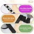 thumbnail image 5 of Women Stretchy Waist Belt Retro Elastic Skinny Belt for Ladies with Gold Buckle, 5 of 7