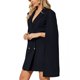 thumbnail image 3 of Txlixc Vestido de chal femenino, botón de doble fila Txlixc  moda, 3 of 5