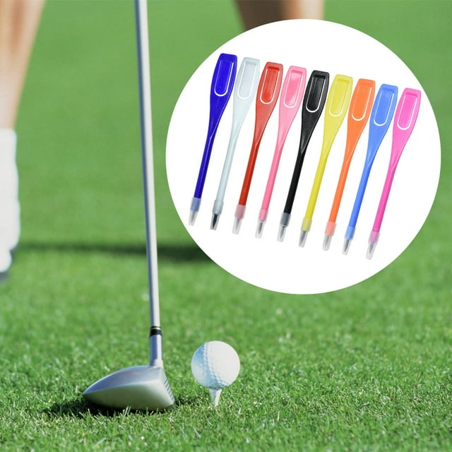 Langgg 50 Pcs Stylo de Score de Golf en Plastique Marqueur Crayons d'Entraînement Exercice Outils d'Écriture Fournitures de Golf Rose Rouge 1Set